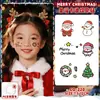 Pegatinas de Tatuajes Coloridas Navideñas para Niños, Pegatinas Lindas para la Cara, Aspecto de Alta Calidad, No Tóxicas, Fáciles de Limpiar, Pegatinas de Dibujos Animados de Alta Gama con Atmósfera