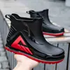Botas de Chuva Transfronteiriças Botas de Chuva Masculinas Impermeáveis Antiderrapantes Resistentes Para Levar Pesca Calçados Aquáticos Cozinha Externa Sapatos de Borracha Grossos para Trabalho