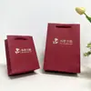 Bolsa de Regalo de Festival de Medio Otoño de Gama Alta Bolsa de Papel para Empaque Boda Fiesta Regalo Recuerdo Caja Roja para Joyería en Stock