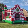 Castelo Inflável Infantil Casa Tema Natalino Escorregador Pula-Pula Parque de Diversões Interior e Exterior Lazer e Entretenimento Castelo Infantil