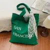 Bolso de Lona de Moda de Nicho 2026 Primavera Nuevo Estilo con Letras para Viajar con Estilo Gran Capacidad Bolso de Hombro Bolso Ligero