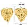 Acero Inoxidable Incienso Mosquitero Sol Flor Sonriente Amor Colgante Acero de Titanio Colgante Grande Accesorios para Pendientes y Collares DIY