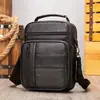Bolsa Masculina de Couro Genuíno para Exportação, Pasta Casual, Bolsa de Documentos de Negócios Masculina, Bolsa Transversal de Couro Bovino, Bolsa de Ombro de Alta Qualidade, Tendência