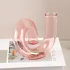 Florero de Tubo de Ensayo de Vidrio, Contenedor Pequeño para Plantas de Diámetro Reducido, Decoración Sencilla para Sala de Estar, Recipiente para Arreglos Florales, Decoración de Lujo Ligero de Gama Alta
