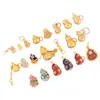 Lin Gao Conservación del Color Oro Antiguo Calabaza Accesorios Esmalte de Goteo de Aceite Accesorios para Pulsera Colgante de Pulsera Accesorios para Joyería DIY