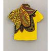 Camiseta plisada de manga corta con estampado Miyake para mujer, diseño moderno de verano, camisa ajustada con cuello medio alto.