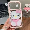 Suporte de gato rosa para menina se transforma instantaneamente em uma capa para iPhone 17 Pro Max, adequado para iPhone 16, capa dopamina transparente