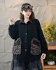 Chaqueta Holgada de Talla Grande Nueva para Primavera y Otoño, Cárdigan para Mujer con Bolsillo Grande, Top con Cuello de Solapa y Mangas Largas, Transfronterizo