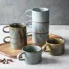 Caneca Cerâmica Retro Japonesa Criativa Prática Pode Adicionar LOGO Presente Caneca Personalizada Mudança de Forno Xícara de Café