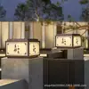 Lámpara de Cabeza de Columna Estilo Chino Nuevo para Patio de Villa, Impermeable para Valla Exterior, Columna de Pared para Paisajismo, Iluminación Solar LED para Exteriores