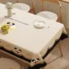 Toalha de mesa estilo francês, impermeável, resistente a óleo, não precisa lavar, resistente ao calor, design de desenho animado, novo modelo 2026, cria uma atmosfera aconchegante para salas de estar e mesas de centro