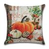 Funda de almohada Amazon Especial Transfronterizo Lino Girasol Calabaza Festivo Cosecha Otoño Hogar Funda de almohada para sofá
