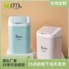 Yimei bote de basura de escritorio abatible de plástico mini abatible cesta de papel cubo sanitario porta bolígrafos de plástico regalo regalo