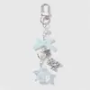 Explosiones Transfronterizas Fresca Exquisita Linda Cadena de Plata Acrílico Lazo de Amor Estrella Oso Llavero