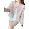 Abrigo ajustado francés de alta clase de estilo Xiaoxiang, estilo coreano, boutique para mujer, primavera y otoño, nuevo, de manga larga