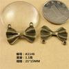 Nuevos Accesorios de Joyería Aleación de Zinc Serie Lazo Colgante Sencillo y Doble Accesorios Colgante Colgante Paquete de Materiales DIY
