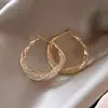 Brincos de Argola Grandes Clássicos com Agulha de Prata 999 Personalizados, Fashionáveis e Minimalistas para Mulheres, Brincos de Argola Geométricos Minimalistas Exagerados para Mulheres