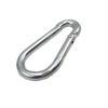 Mosquetón de Acero al Carbono con Hebilla de Resorte, 10 cm de Largo, Hebilla de Seguridad de Hierro Galvanizado, para Columpio, Hamaca, Resistente a la Corrosión y Duradero