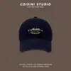 Boné de Baseball Vintage Americano cor vinho tinto Feminino Chapéu Bordado com Letra Top Profundo Sombra para Estudante Mostra Rosto Pequeno Moda Masculina