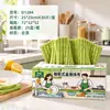 Caja de Bambú con Felpa Extraíble Toallitas Especial Limpieza Cocina Engrosada Absorbente de Agua Resistente al Aceite Hogar Persona Perezosa Paño para Lavar Platos