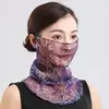 Bufanda para Colgar en Oreja de Seda Dorada para Mujer Primavera y Verano Versátil Protector Solar Manga para Cuello Velos Cubre Cuello Multifuncionales Bufanda de Seda Pequeña Variada de Cuello Alto