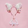Fofa cos Bell Orelha de Gato Faixa de Cabelo Headwear Engraçado Grampos de Cabelo Headband de Pelúcia de Gato Acessórios de Cabelo Orelha de Fera para Mulheres