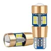 Luz led de posición lateral para coche T10 3030 19SMD lámpara decodificadora luz de matrícula luz de puerta de coche aluminio dorado
