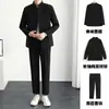 Terno de Casamento Masculino Estilo Chinês Terno Tang de Botão Único Estilo Chinês Terno Jovem Terno com Gola Alta