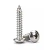 Tornillos Autorroscantes de Cabeza Redonda Phillips de Acero Inoxidable 304 en Stock M1~M6.3, Tamaño de Cabeza 1.8~5.2