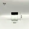 En Stock Botella de Cáñamo de 3 oz Botella de Vidrio Transparente Tapa de Rosca Tapa a Prueba de Niños Botella para Crema Sellado Hermético para Alimentos Frasco Cr