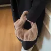 Transfronterizo 2025 Invierno Nuevo Estilo Fresca y Dulce Bolsa de Felpa Plegada Bolsa de Bolas de Piel Versátil Bolso de Mano de Moda para Mujer