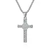 Collar Cruz de San Benito Exorcista de Venta Caliente Europea y Americana Transfronterizo para Hombre Acero Inoxidable Colgante de Medalla Sagrada Venta al por Mayor