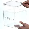 Acuario de Escritorio, Pez Betta, Acuario de Camarones, Tanque de Tortugas, Maceta con Planta Verde, Rectangular Estrecho Alto de Acrílico Transparente