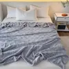 Manta de Franela Transfronteriza, Manta de Jacquard de Tafetán de Color Sólido, Manta Multifuncional para Siesta en la Oficina