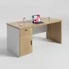 Escritorio y silla de oficina para personal, escritorio de computadora de oficina para gerente supervisor, escritorio de oficina simple y moderno, estación de trabajo para empleados