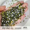 1440 Pedrería de Espalda Plana para Arte de Uñas, Pedrería de Vidrio Redonda Pequeña de Color Blanco AB Super Brillante, Pedrería Checa para Decoraciones de Uñas al Por Mayor