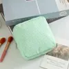 Nueva Bolsa de Cosméticos de Seersucker de Amazon, Bolsa de Almacenamiento Rayada para Toallas Sanitarias de Viaje, Bolsa Pequeña para Menstruación, Bolsa de Almacenamiento