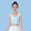 Roupa Íntima Infantil Vestido de Desenvolvimento Algodão Puro Meninas Camada Dupla Coberto no Peito Versão Longa Crianças Maiores Tubo Respirável