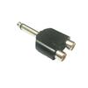 6.5 Vueltas flor de loto doble madre 6.5 doble RCA madre micrófono mezclador de audio adaptador 6.35 giro AV Mono