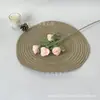 Lana de Tejer Creativa Flor de Rosa de Múltiples Cabezas Rama Decoración Regalo Tejido de Lana Crochet Casero Ramo