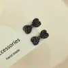 Mini Piranha de Cabelo de Luxo Leve Estilo Coreano com Pequenos Diamantes para Mulheres, Presilha Lateral para Mechas, Piranha Fofa de Laço, Acessório de Cabelo Exquisito