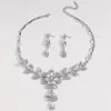 Colar e Brincos de Pérola Europeus e Americanos Conjunto de Duas Peças Acessórios de Luxo para Noiva Casamento Comércio Exterior Exclusivo Transfronteiriço