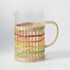 Cubierta de Taza Tejida de Paja, Cubierta Protectora de Paja para Vaso de Vidrio Hecha a Mano, Cubierta Decorativa Antideslizante para Botellas para Casas de Huéspedes y Hoteles, Cubierta de Taza Tejida de Paja al por Mayor