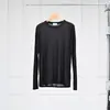Camiseta de Manga Longa com Gola Redonda, Skin-friendly, Emagrecedora, Confortável, Para Uso Diário, de Modal Cashmere, para Mulheres - Warren Sea Dragon BKL01