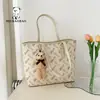 Fábrica de bolsas del norte venta directa bolsa de compras para mujer verano estilo coreano impresa bolsa de mano portátil nicho simple bolso de hombro