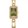 Nuevo Reloj de Cuarzo para Mujer con Incrustaciones de Cristal Cuadrado, Reloj de Moda de Lujo Ligero, Broche Pequeño, Correa de Aleación, Reloj Simple de Moda