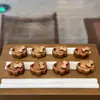 Acessórios Giratórios de Madeira de Pessegueiro para Cachorrinhos Comendo Osso, Acessórios de Brinquedo, Joias DIY
