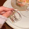 Brincos Circulares com Linhas Cruzadas Estilosos Exagerados e Cool para Mulheres Luxo Acessível Nicho Elegante Brincos Grandes Circulares