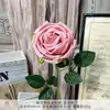 Flor Artificial de Rosa Real de Tallo Único, Flor Artificial de Seda para Arreglos de Boda, Decoración de Mesa de Café para Sala de Estar, Flor de Plástico