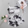 Estilo Nuevo Europeo y Americano Tie-Dye Estampado en Inglés Camisola Sexy Top de Manga Corta Pantalones Cortos Conjunto de Ropa de Casa y Pijama